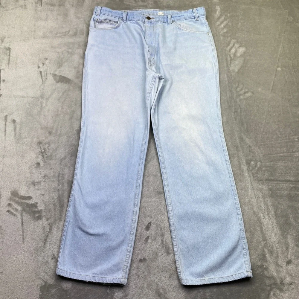 VTG Levi's For Men Light Wash Denim Jeans Western Grunge Sz 38‎ Fits 35